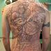 Tattoos - Geisha with birds back piece outline session 1 - 66357